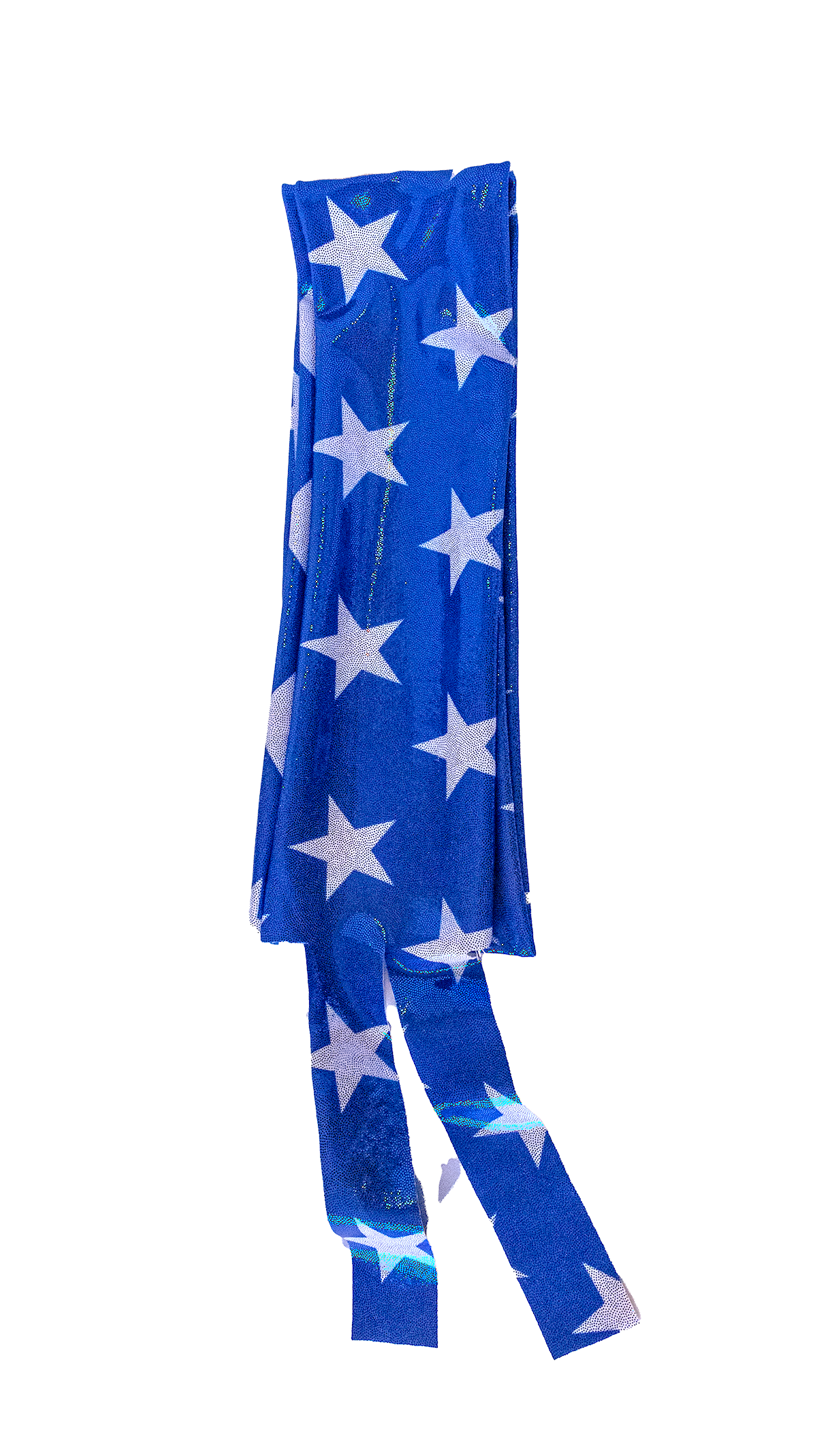 Hologram Spandex Shimmery Deep Blue White Stars Horse Tail Bag