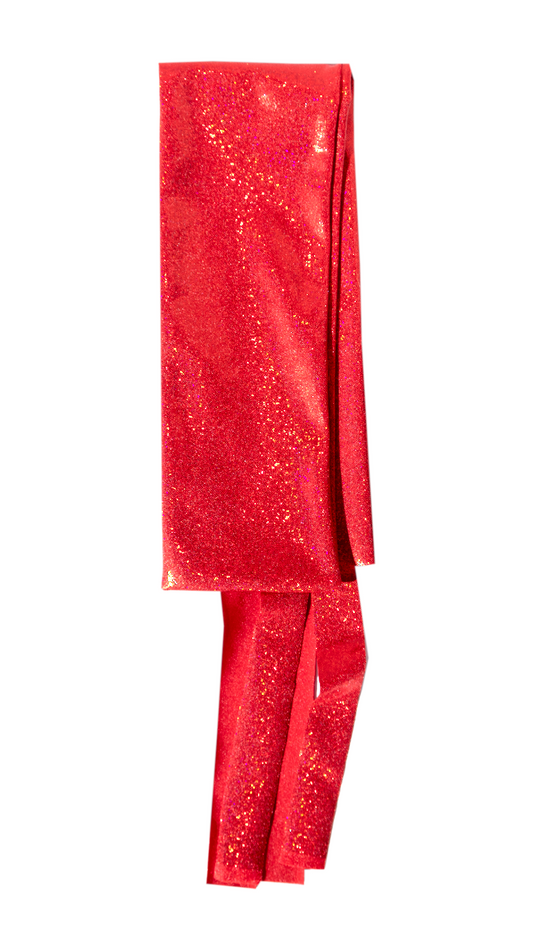 Hologram Spandex Shimmery Crimson Sparkle Red Horse Tail Bag