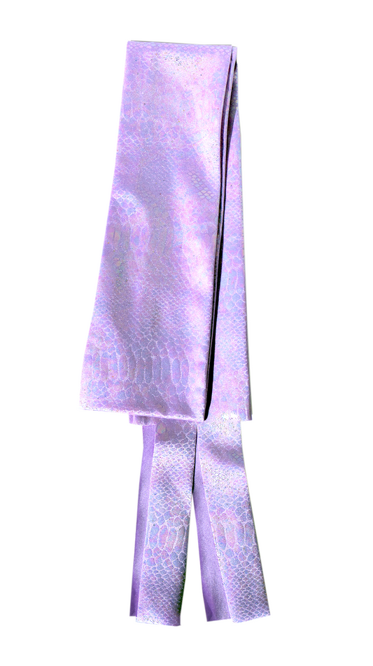 Hologram Spandex Shimmery Lilac Dragon Scale Horse Tail Bag